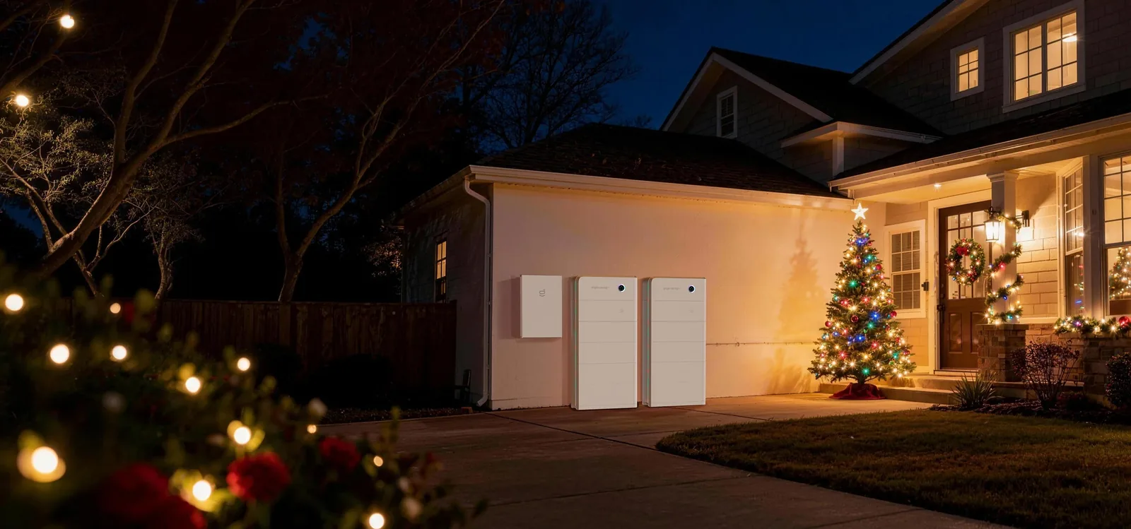 Batteries SigenStor dans un garage en hiver (photo : Sigenergy)